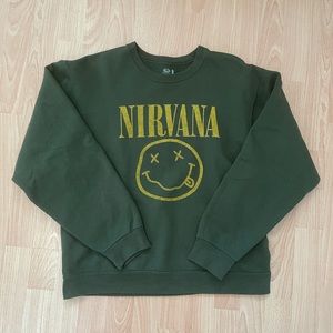 Vintage Dark Green Nirvana Crewneck Sweater